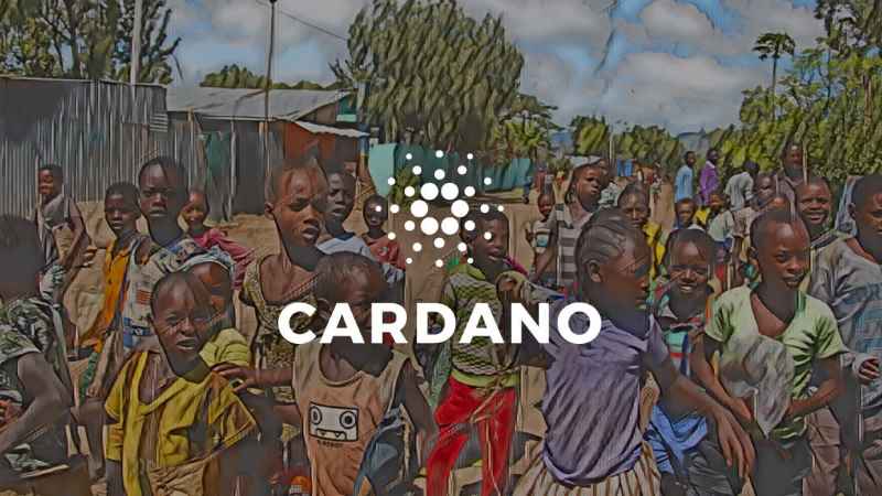 cardano logo with african children